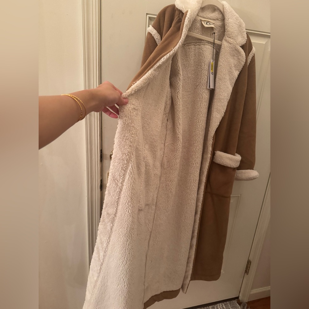 Women's Notch-Lapel Tie-Waist Classic Robe NWT - Picture 8 of 8